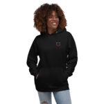 unisex premium hoodie black front 62f7c515478fa