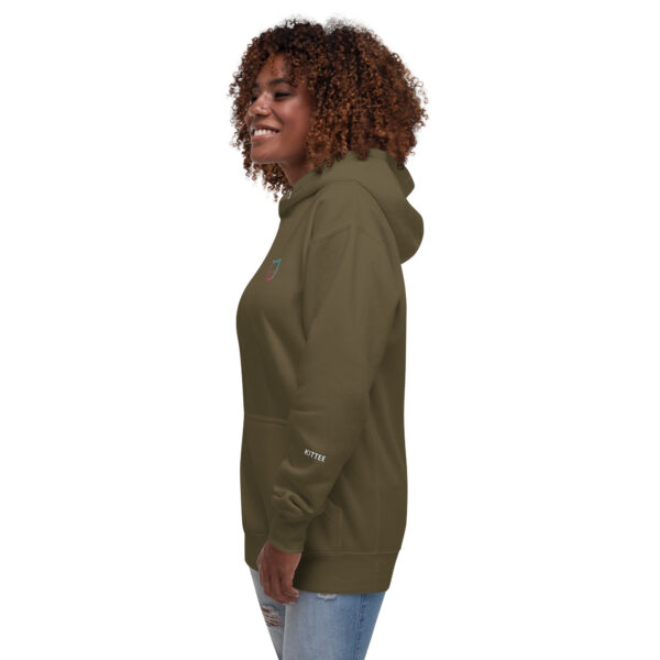 unisex premium hoodie military green left front 62f7c51592650